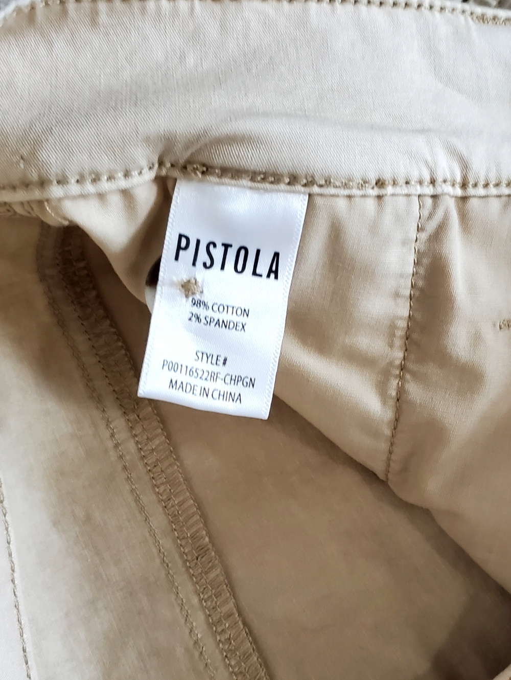 Pistola Bobbi Utility Cargo Mid-Rise Pants, Champagne, 98% Cotton Sz 27 LIKE NEW - Picture 9 of 16